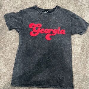 Kids Georgia Graphic T-Shirt - Black and Red